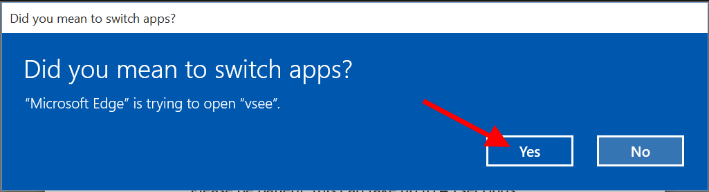 Did you mean to switch apps?